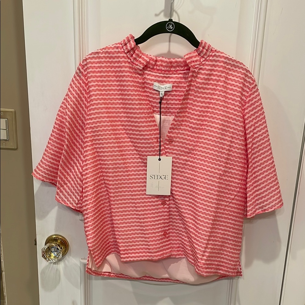Pink Striped Blouse by SEDGE